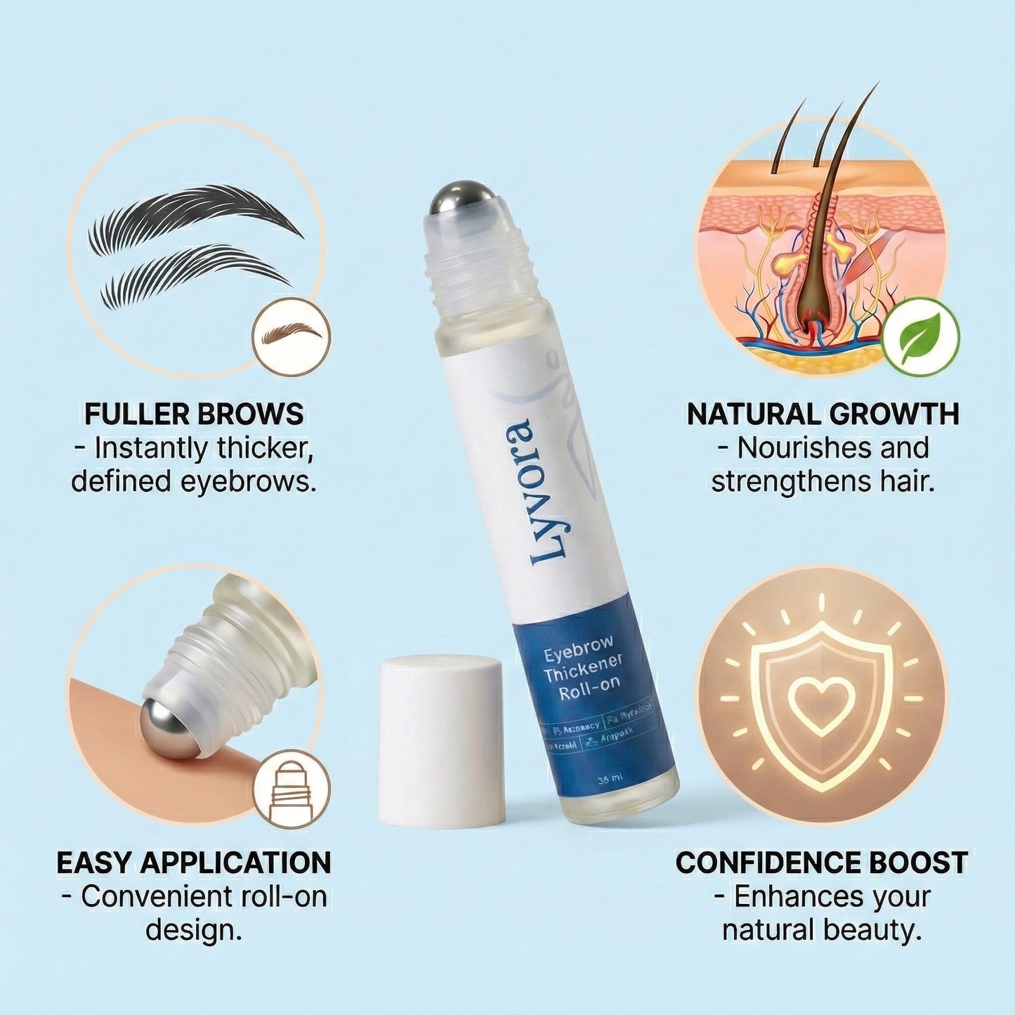 Lyvora Eyebrow Thickener Roll-on